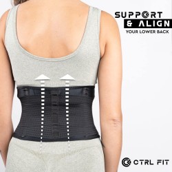 CTRL Fit Corsé de cintura para mujer debajo de la ropa, entrenador de cintura ajustable para entrenamiento y soporte corporal