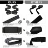 Lifting Straps and Weightlifting Wrist Wraps Set, Cotton Hard Pull Wrist Lifting Straps Grips Band with Anti-Skid Silicone,