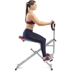 Marcy Máquina de sentadillas para entrenamiento de glúteos y quads XJ-6334, plata y negro