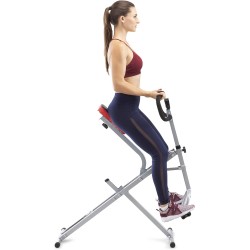 Marcy Máquina de sentadillas para entrenamiento de glúteos y quads XJ-6334, plata y negro