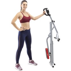 Marcy Máquina de sentadillas para entrenamiento de glúteos y quads XJ-6334, plata y negro