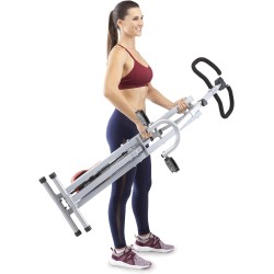 Marcy Máquina de sentadillas para entrenamiento de glúteos y quads XJ-6334, plata y negro