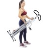 Marcy Máquina de sentadillas para entrenamiento de glúteos y quads XJ-6334, plata y negro