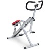 Marcy Máquina de sentadillas para entrenamiento de glúteos y quads XJ-6334, plata y negro