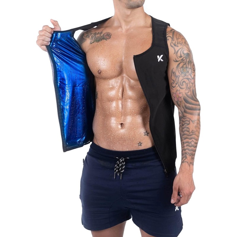 Chaleco para hombre con cremallera que atrapa el calor