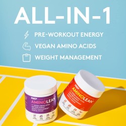 RSP Vegan AminoLean – Completamente natural para antes del entrenamiento con BCAA Vegano, amino energía todo-en-uno, gestión de