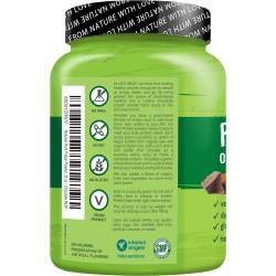 NATURELO Proteína vegetal en polvo, chocolate, 0.78 oz de proteína, sin OMG, vegano, sin gluten, lácteos o soja, sin sabores