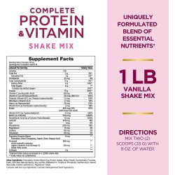 Nature's Bounty Mezcla completa de proteínas y vitaminas con colágeno y fibra, contiene vitamina C para la salud inmunológica,