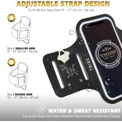 TRIBE - Funda brazalete resistente al agua para teléfono celular, soporte para correr para iPhone Pro Max Plus Mini SE