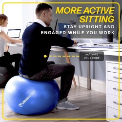 URBNFit - Pelota de ejercicio para yoga y entrenamiento, estabilidad del embarazo, bola de equilibrio suiza antiestallido con