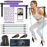 Goocrun Portable Pilates Bar Kit with Resistance Bands for Men and Women - 3 Set Exercise Resistance Bands - Multifunctional