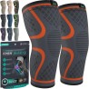 Modvel Knee Braces for Knee Pain Women & Men - 2 Pack Knee Brace for Knee Pain Set, Knee Brace Compression Sleeve, Knee Support