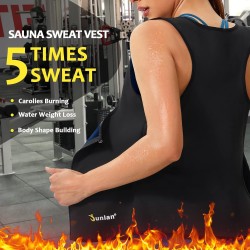 Traje de sauna Junlan para mujer, chaleco de entrenamiento ajustado para mujer, top para sudar, modelador de la figura para