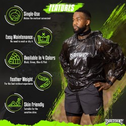 Shredskinz Traje de sauna como se ve en Shark Tank Trajes de sudor para mujeres y hombres Pérdida de peso: trajes de sauna, ropa