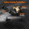 FEIERDUN Adjustable Dumbbells, 44/66lbs Free Weight Set with 4 Modes, Used as Barbell, Kettlebells, Push up Stand, Fitness