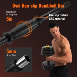 FEIERDUN Adjustable Dumbbells, 44/66lbs Free Weight Set with 4 Modes, Used as Barbell, Kettlebells, Push up Stand, Fitness