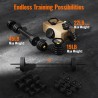 FEIERDUN Adjustable Dumbbells, 44/66lbs Free Weight Set with 4 Modes, Used as Barbell, Kettlebells, Push up Stand, Fitness