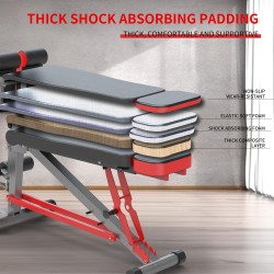 Adjustable Weight Bench,Utility Multi-Functional Roman Chair for Full Body Workout Purpose Foldable Incline and Flat & Decline