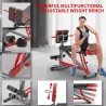 Adjustable Weight Bench,Utility Multi-Functional Roman Chair for Full Body Workout Purpose Foldable Incline and Flat & Decline