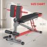 Adjustable Weight Bench,Utility Multi-Functional Roman Chair for Full Body Workout Purpose Foldable Incline and Flat & Decline