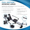 Stamina BodyTrac Glider Hydraulic Rowing Machine with Smart Workout App - Rower Workout Machine with Cylinder Resistance - Up to