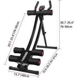 ONETWOFIT Máquina de entrenamiento abdominal Core & Abdominal Trainers, altura ajustable para el hogar Ab Trainer con pantalla