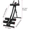 ONETWOFIT Máquina de entrenamiento abdominal Core & Abdominal Trainers, altura ajustable para el hogar Ab Trainer con pantalla