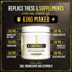 Top Shelf Grind King Maker, suplemento anabólico 13 en 1 para hombres para aumentar la resistencia, crecimiento muscular magro y