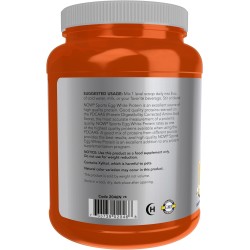 Deportes, Proteína de clara de huevo, vainilla cremosa, 1.5 libras (23.99 oz), NOW Foods