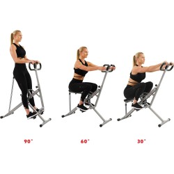 Sunny Health & Fitness Row-N-Ride Squat Assist Trainer for Glutes Workout With Adjustable Resistance, Easy Setup & Foldable