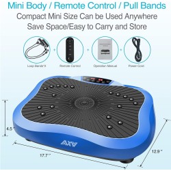 AXV Vibration Plate Exercise Machine Whole Body Workout Vibrate Fitness Platform Lymphatic Drainage Machine for Weight Loss