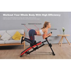 KESHWELL Máquina de entrenamiento abdominal, equipo de ejercicio de abdominales para gimnasio en casa, banco ajustable para