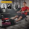 HouseFit Rowing Machine 350LB Weight Capacity for Home use with Big LCD Monitor Water Row Machine, Tablet Holder and Comfortable