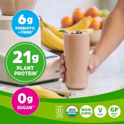 Orgain Proteína en polvo orgánica a base de plantas, dulce de azúcar cremoso de chocolate - 21 g de proteína, vegano, bajo en