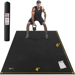 CAMBIVO Esterillas de ejercicio grandes para entrenamiento en casa, alfombrillas de entrenamiento extra gruesas para gimnasio en