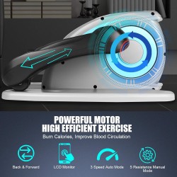 ANCHEER Under Desk Elliptical Machine, Electric Seated Pedal Exerciser, Mini Elliptical Machines for Seniors&Adults, Compact