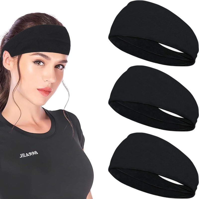 JOYOYO Paquete de 3 diademas unisex de 3.5 in para el cabello de mujer, tela suave y elástica Kylie, accesorios para el cabello