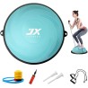 JX FITNESS Entrenador de media bola de equilibrio de 22.8 in, ejercicio de estabilidad, media bola de yoga con bandas de