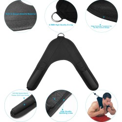 YCYU Ab Crunch Arnés Cable Accesorio Ab Ejercicio Máquina de Cable de Gimnasio Entrenamiento Abdominal Crunch Core Equipo de