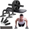 Max4out Ab Roller Wheel for Abs Workout, 7-IN-1 Ab Roller Kit with Knee Pad, Push Up Bars, Hand Grips and Resistance Bands for