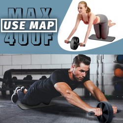 Max4out Ab Roller Wheel for Abs Workout, 7-IN-1 Ab Roller Kit with Knee Pad, Push Up Bars, Hand Grips and Resistance Bands for