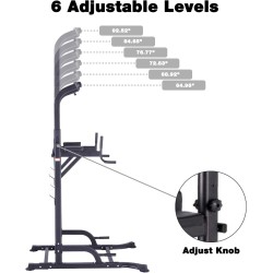 K KiNGKANG Torre de potencia con cojín de altura ajustable multifunción para entrenamiento de fuerza en el hogar, estación de