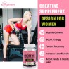 Monohidrato de creatina de 3000 mg para mujeres, monohidrato de creatina pura con colágeno hidrolizado, BACC, extracto de Panax