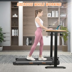 Elseluck Walking Pad, Under Desk Treadmill for Home Office, 2 in 1 Portable Walking Treadmill with Remote Control, Walking