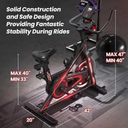 Exercise Bike-Indoor Cycling Bike Stationary for Home,Spin bike With Comfortable Seat Cushion and Digital Display