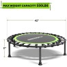 ONETWOFIT Trampolín rebotador de 42 pulgadas/45 pulgadas para adultos, mini trampolín silencioso con barra de mano ajustable de