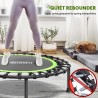 ONETWOFIT Trampolín rebotador de 42 pulgadas/45 pulgadas para adultos, mini trampolín silencioso con barra de mano ajustable de