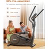 Niceday Elliptical Machine, Elliptical Trainer for Home with Hyper-Quiet Magnetic Driving System, 16 Resistance Levels, 15.5IN