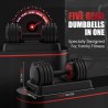 Mancuernas ajustables de 55 libras, mancuernas individuales 5 en 1, con mango de metal antideslizante, ideal para entrenamientos