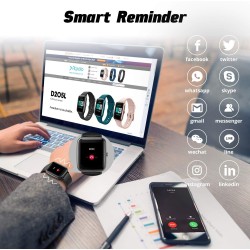 Reloj inteligente para teléfonos Android compatible con iPhone, monitor de frecuencia cardíaca, monitor de sueño, contador de